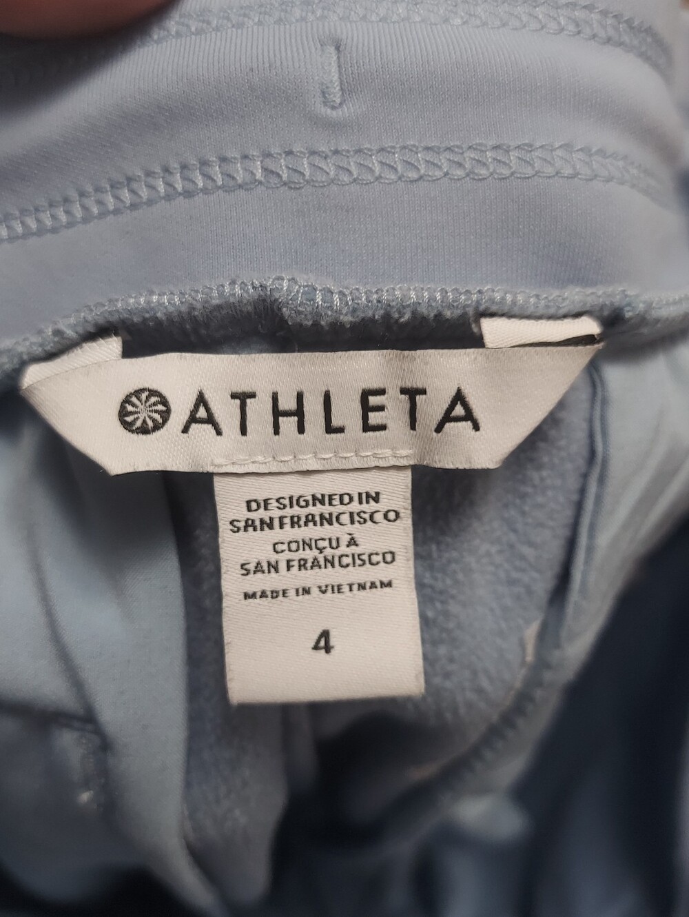 Athleta Woman's Quilted Light Blue Jogger Pants Size 4 - Picture 7 of 7